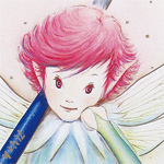 藤原和美さん「トールペインティング〜With the fairy〜」部分