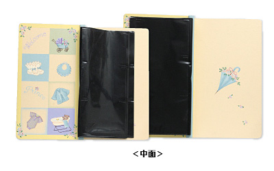 第7回ピコットパケットコンテスト特別賞・ベビー賞作品「ベビーアルバム」ブルー中面デザイン /